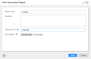 Create a conversion project in Informatica Intelligent Cloud Services